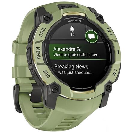(取寄) ガーミン インスティンクト 3 スポーツ ウォッチ Garmin Instinct 3 AMOLED Sport Watch Fern Green
