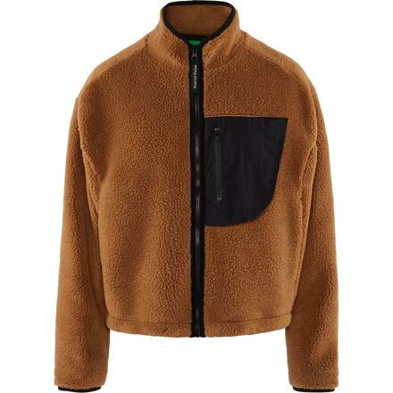 Rakuten - (取寄) ディストリクトヴィジョン レディース クロップド パイル フリース ジャケット - ウィメンズ District Vision women Cropped Pile Fleece Jacket - Women's Sand