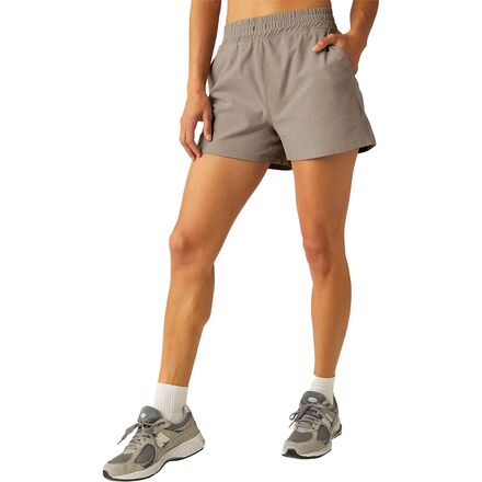 Pants - (取寄) ビヨンドヨガ レディース スペースダイ ハイ ウェスト トレック ショート - ウィメンズ Beyond Yoga women Spacedye High Waisted Trek Short - Women's Birch Heather