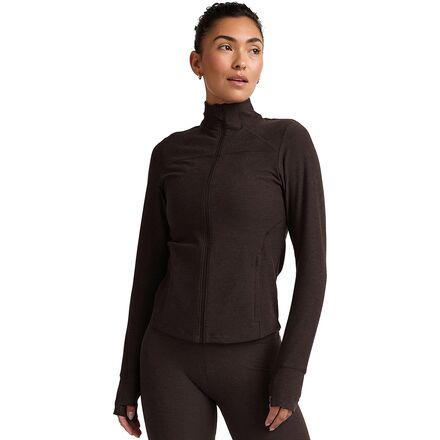 Tops - (取寄) ビヨンドヨガ レディース スペースダイ トレイルズ アクティブ ジャケット - ウィメンズ Beyond Yoga women Spacedye Trails Active Jacket - Women's Dark Chocolate Heather