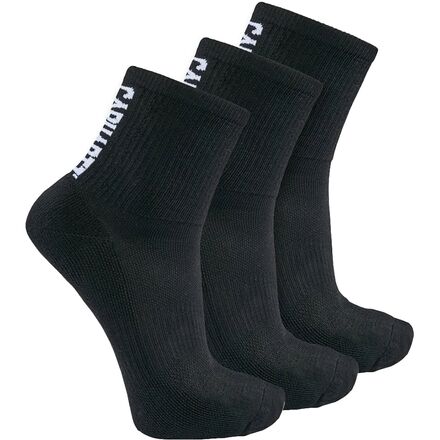 乐天商城 - (取寄) メンズ フォース ロゴ ショート クルー ソック - 3-パック - メンズ Carhartt Gloves men Force Logo Short Crew Sock - 3-Pack - Men's Black