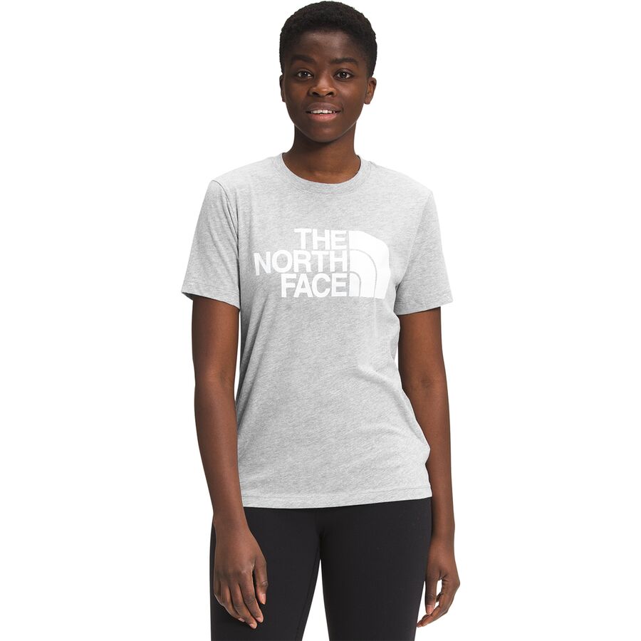 (取寄)ノースフェイス レディース ハーフ ドーム ショートスリーブ Tシャツ - ウィメンズ The North Face Women's Half Dome Short-Sleeve T-Shirt - Women's TNF Light Grey Heather