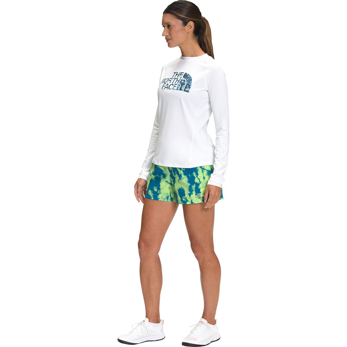 (取寄)ノースフェイス レディース クラス V プリンテッド ショート - ウィメンズ The North Face Women's Class V Printed Short - Women's Sharp Green Retro Dye Print