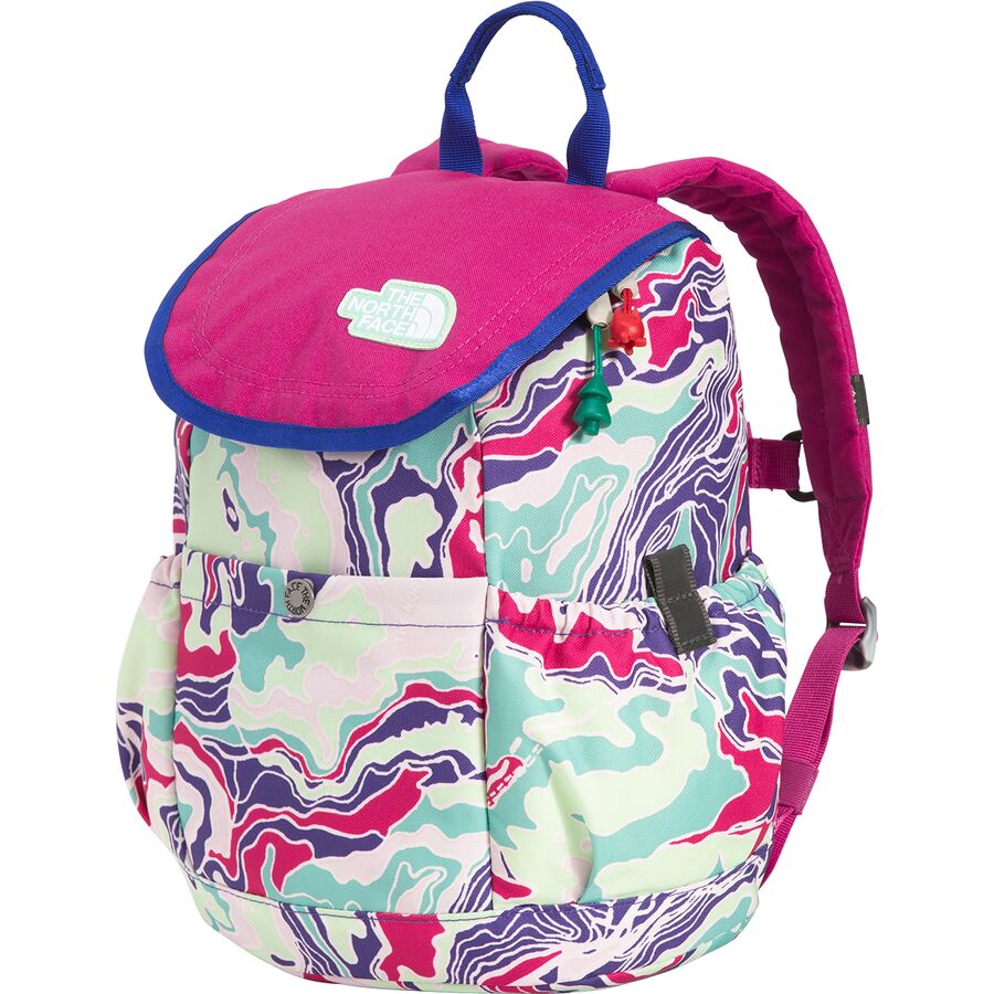 (取寄)ノースフェイス ミニ エクスプローラー バックパック - キッズ The North Face Mini Explorer Backpack - Kids' Peak Purple Terrain Multi Print/Fuschia Pink