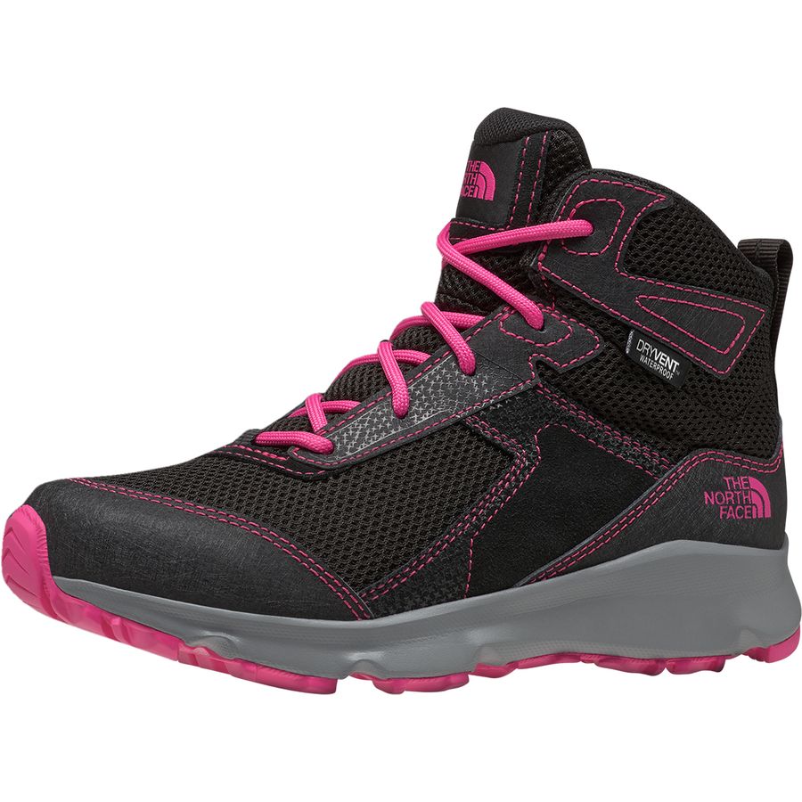 (取寄)ノースフェイス ヘッジホッグ ハイカー 2 ミッド ウォータープルーフ ブーツ - The North Face Hedgehog Hiker II Mid Waterproof Boot - Girls' Tnf Black/Mr. Pink