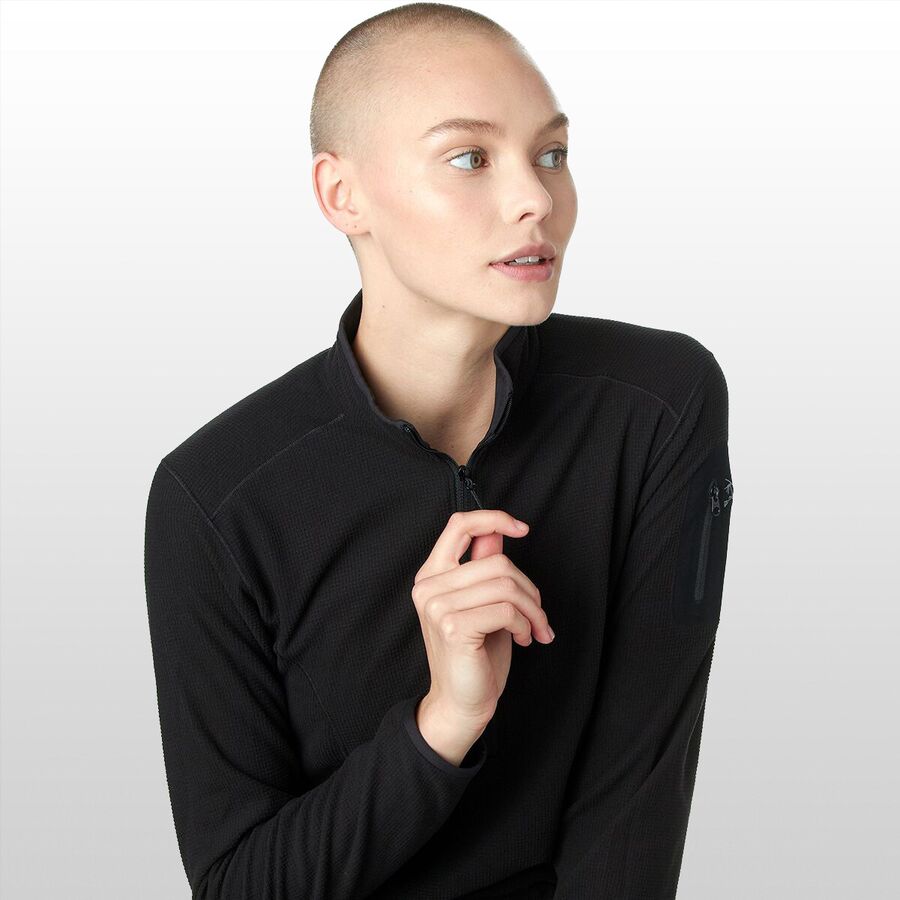 (取寄)アークテリクス レディース デルタ LT フリース ハーフジップ プルオーバー - ウィメンズ Arc'teryx Women's Delta LT Fleece 1/2-Zip Pullover - Women's Black