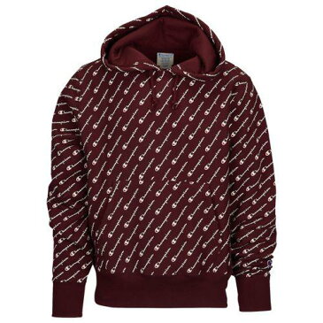 (取寄)チャンピオン メンズ リバース ウィーブ AOP PO フーディ Champion Men's Reverse Weave AOP PO Hoodie Maroon