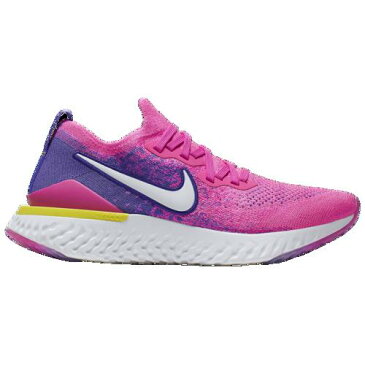 (取寄)ナイキ レディース エピック リアクト フライニット 2 Nike Women's Epic React Flyknit 2 Laser Fuchsia White Yellow Pulse Psychic Purple