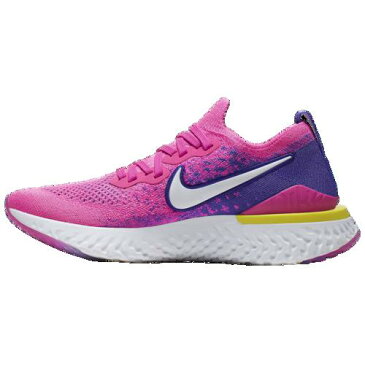 (取寄)ナイキ レディース エピック リアクト フライニット 2 Nike Women's Epic React Flyknit 2 Laser Fuchsia White Yellow Pulse Psychic Purple