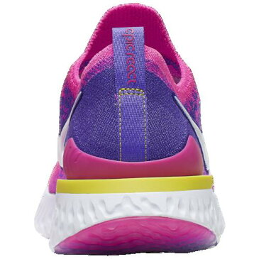 (取寄)ナイキ レディース エピック リアクト フライニット 2 Nike Women's Epic React Flyknit 2 Laser Fuchsia White Yellow Pulse Psychic Purple