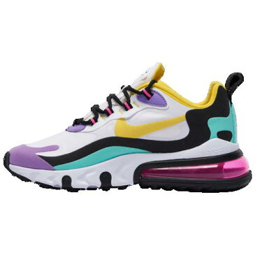 (取寄)ナイキ レディース エア マックス 270 リアクト Nike Women's Air Max 270 React White Yellow Black Violet