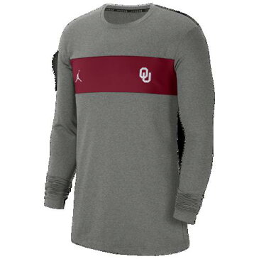 (取寄)ジョーダン メンズ カレッジ J プレゲーム ロングスリーブ トップ オクラホマ スーナーズ Jordan Men's College J Pregame L/S Top オクラホマ スーナーズ Carbon Heather