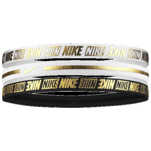 (取寄)ナイキ レディース メタリック ヘアバンド 2.0 3 パック Nike Women's Metallic Hairbands 2.0 3 Pack White White Black