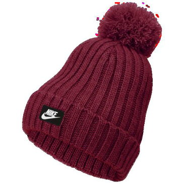 【エントリーでポイント5倍】(取寄)ナイキ メンズ ニット帽 カフド ポム ビーニー 帽子 Nike Men's Cuffed Pom Beanie Team Red White