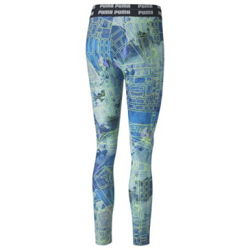 (取寄)プーマ レディース プーマ CSM オール オーバー プリント レギンス Women's PUMA CSM All Over Print Leggings Blue Green