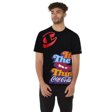 (取寄)チャンピオン メンズ 10 コカ・コーラ Tシャツ Champion Men's x Coca-Cola T-Shirt Black Multi