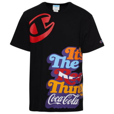 (取寄)チャンピオン メンズ 10 コカ・コーラ Tシャツ Champion Men's x Coca-Cola T-Shirt Black Multi