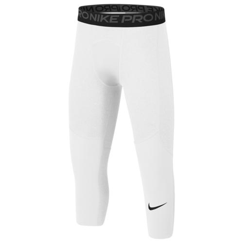 (取寄)ナイキ ボーイズ 男の子 プロ 3/4 タイツ - ボーイズ グレード スクール Nike Boys Pro 3/4 Tights - Boys' Grade School White Black 送料無料