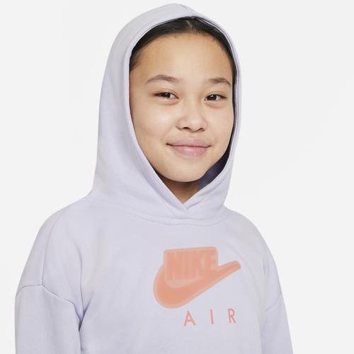 (取寄)ナイキ ガールズ NSW エア FT クロップ フーディ - ガールズ グレード スクール Nike Girls NSW Air FT Crop Hoodie - Girls' Grade School Purple Chalk