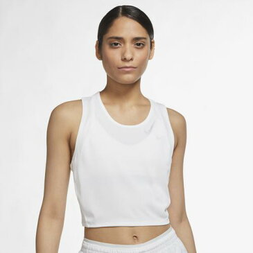 (取寄)ナイキ レディース ドライフィット レース クロップ タンク Nike Women's Dri-FIT Race Crop Tank White Silver