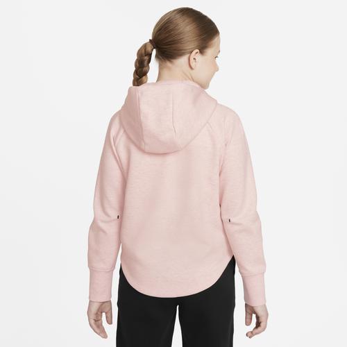 (取寄)ナイキ ガールズ NSW テック フリース フルジップ フーディ - ガールズ グレード スクール Nike Girls NSW Tech Fleece Full-Zip Hoodie - Girls' Grade School Pink Foam Heather Black