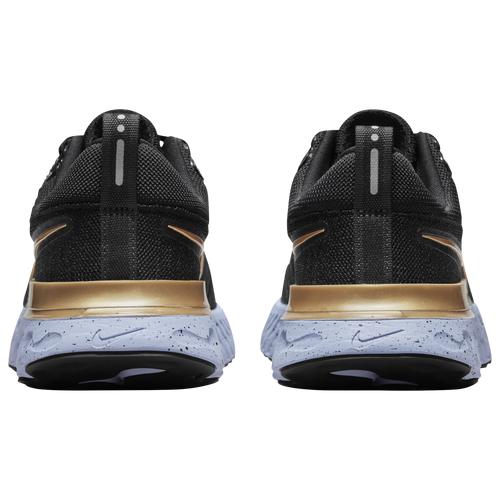 (取寄)ナイキレディースシューズリアクトインフィニティランフライニット2NikeWomen'sShoesReactInfinityRunFlyknit2BlackMetallicGoldGhost