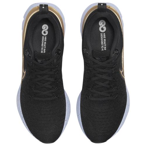 (取寄)ナイキレディースシューズリアクトインフィニティランフライニット2NikeWomen'sShoesReactInfinityRunFlyknit2BlackMetallicGoldGhost