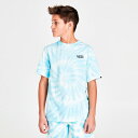 (取寄) バンズ キッズ バースト タイダイ T-シャツ Kids' Vans Burst Tie-Dye T-Shirt aquatic/tie dye VN0A7TU9_420
