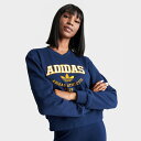 (取寄) アディダス レディース カレッジ グラフィック V-ネック スウェットシャツ Women's adidas College Graphic V-Neck Sweatshirt dark blue IL2414_415