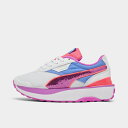 (取寄) プーマ ガールズ ビッグキッズ グリッジー ライダー カジュアル シューズ Girls' Big Kids' Puma Glitzy Rider Casual Shoes puma white/elektro purple/electric orchid 38853401_100