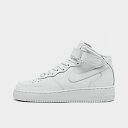 (取寄) ナイキ スニーカー ビッグキッズ エアフォース1 ミッド 7 ル カジュアル シューズ 大きいサイズ Nike Big Kids' Air Force 1 MId '07 LE Casual Shoes white/white DH2933_111