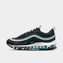 (取寄) ナイキ スニーカー ビッグキッズ エアマックス 97 カジュアル シューズ 大きいサイズ Nike Big Kids' Air Max 97 SE Casual Shoes black/sport turquoise/summit white DN3275_001