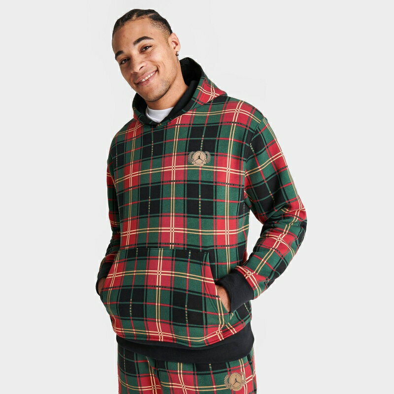 (取寄) ジョーダン メンズ エッセンシャル ホリディ プレイド ブーディ Men's Jordan Essential Holiday Plaid Hoodie gym red DV1578J_687のサムネイル