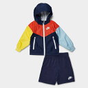 (取寄) ナイキ ベビー アクティブ ジョイ ウインドランナー ジャケット アンド ショーツ セット Infant Nike Active Joy Windrunner Jacket and Shorts Set midnight navy 66K469_U90