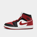 (取寄) ジョーダン レディース エアー レトロ 1 ミッド カジュアル シューズ Women's Air Jordan Retro 1 Mid Casual Shoes black/gym red/white BQ6472_079