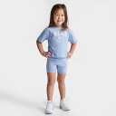 (取寄) ナイキ ガールズ ベビー Tシャツ アンド バイク ショーツ セット Girls' Toddler Nike T-Shirt and Bike Shorts Set light blue 26K755_U8K