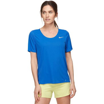 (取寄)ナイキ レディース シティ スリーク ショートスリーブ トップ Nike Women City Sleek Short-Sleeve Top Game Royal/Reflective Silver