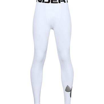 (取寄)アンダーアーマー ボーイズ 男の子 アーマー コールドギア レギンス Under Armour Boys Armour ColdGear Legging White / Black 送料無料