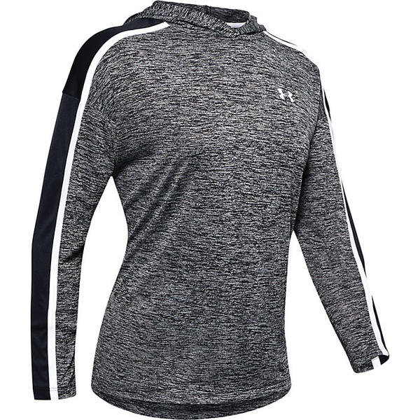 (取寄)アンダーアーマーレディーステックツイストグラフィックパーカーフーディUnderArmourWomen'sTechTwistGraphicHoodieBlack/Black/White送料無料