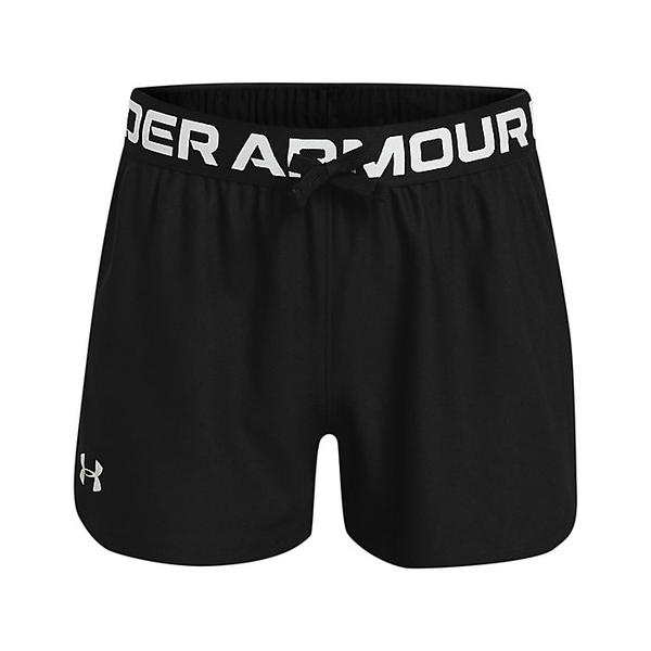 (取寄)アンダーアーマー ガールズ 女の子 プレイ アップ ソリッド ショーツ Under Armour Girl's Play Up Solid Shorts Black / Metallic Silver 送料無料