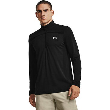 (取寄)アンダーアーマー メンズ シームレス 1/2 ジップ トップ Under Armour Men's Seamless 1/2 Zip Top Black / Mod Grey