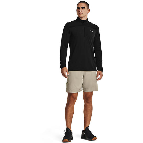 (取寄)アンダーアーマー メンズ シームレス 1/2 ジップ トップ Under Armour Men's Seamless 1/2 Zip Top Black / Mod Grey