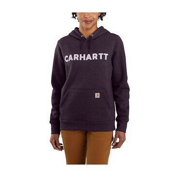 (取寄)カーハート ウィメンズ リラックスト フィット ミッドウエイト ロゴ グラフィック スウェットシャツ Carhartt Women's Relaxed Fit Midweight Logo Graphic Sweatshirt Nocturnal Haze Heather