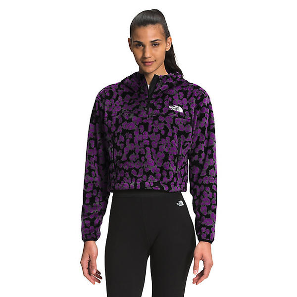 (取寄)ノースフェイス ウィメンズ プリンテッド オシト 1/4 ジップ フーディ The North Face Women's Printed Osito 1/4 Zip Hoodie Gravity Purple Leopard Print