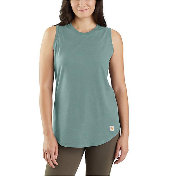 (取寄)カーハート ウィメンズ フォース リラックスト フィット ミッドウエイト タンク トップ Carhartt Women's Force Relaxed Fit Midweight Tank Top Succulent Heather