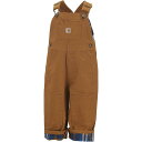 (取寄) カーハート トッドラー キャバス フランネル ライン ビブ オーバーオール Carhartt Carhartt Toddlers' Cavas Flannel Lined Bib Overall Carharrt Brown