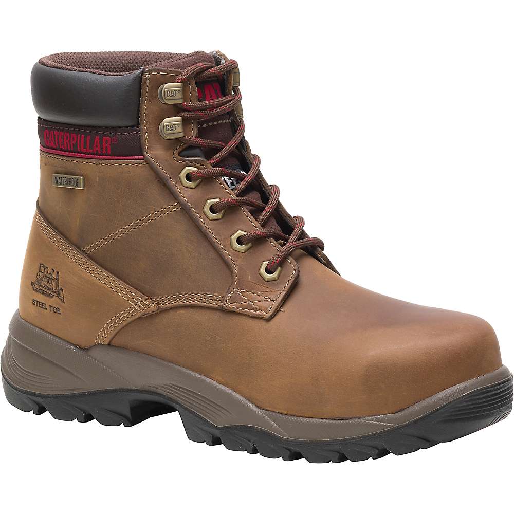 キャタピラー レディース ブーツ ドライバース 6 イン Wp ST ワークブーツ ブラウン 本革 アウトドア ..