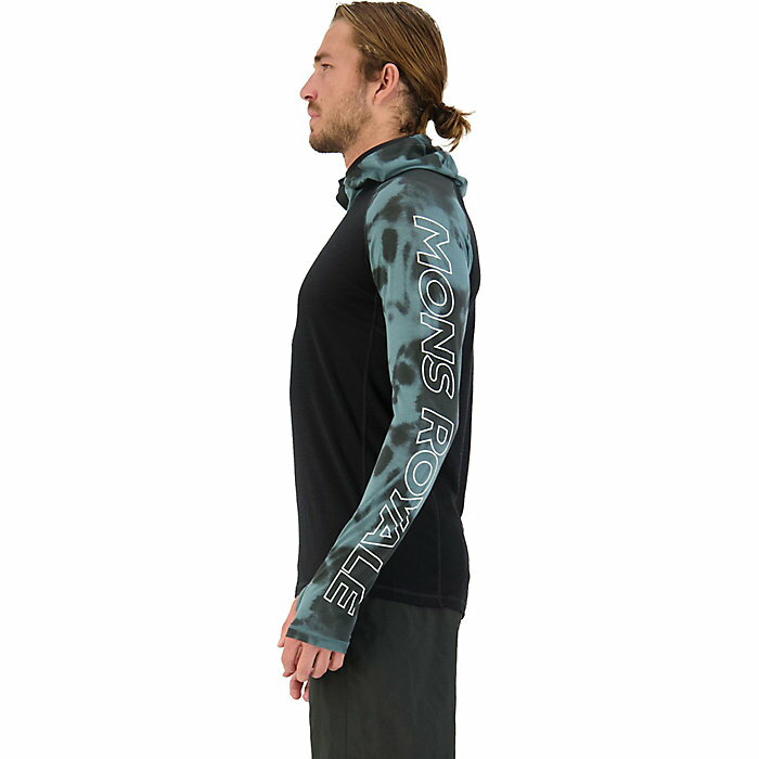 トップス (取寄) モンスロイヤル メンズ テンプル テック フード トップ Mons Royale Men's Temple Tech Hood Top Sage Tie Dye / Black:ジェットラグ店 モンスロイ