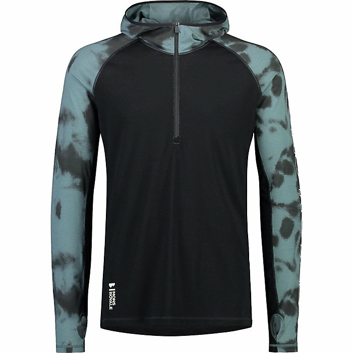 トップス (取寄) モンスロイヤル メンズ テンプル テック フード トップ Mons Royale Men's Temple Tech Hood Top Sage Tie Dye / Black:ジェットラグ店 モンスロイ