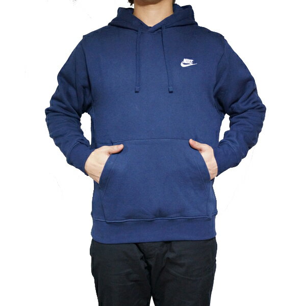 NIKE パーカー ナイキ メンズ 裏起毛 スウェットパーカー クラブ プルオーバー フーディ 大きいサイズ Nike Men 039 s Club Pullover Hoodie Midnight Navy White 送料無料